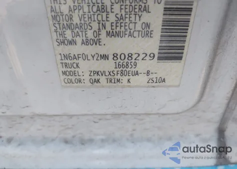 2021 Nissan Nv Cargo Nv2500 Hd Sv High Roof V8 z USA, uszkodzony, nr VIN 1N6AF0LY2MN808229